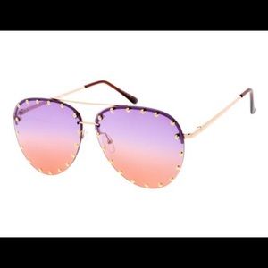Studded Aviator Sunglasses. NWT !